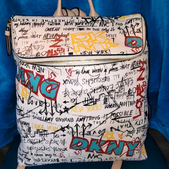 Dkny Bags Euc Dkny Tilly Graffiti Backpack Bag Purse Poshmark